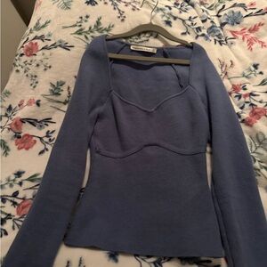 Blue Long Sleeve Top